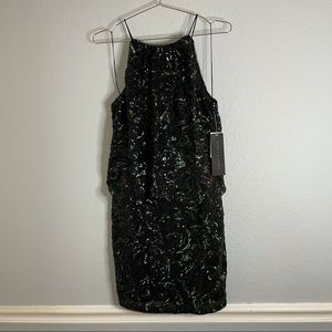Aidan Mattox Sleeveless Sequence Dress